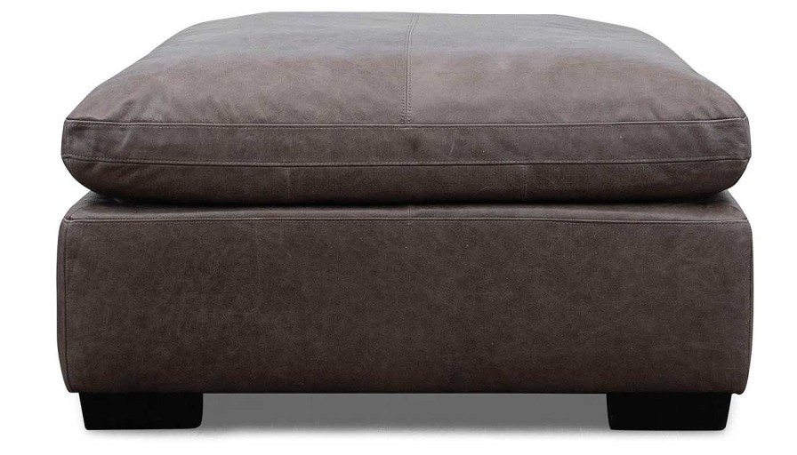 Living Room Dallas Sofa Company Leather Ottomans | City Limits Leather Ottoman