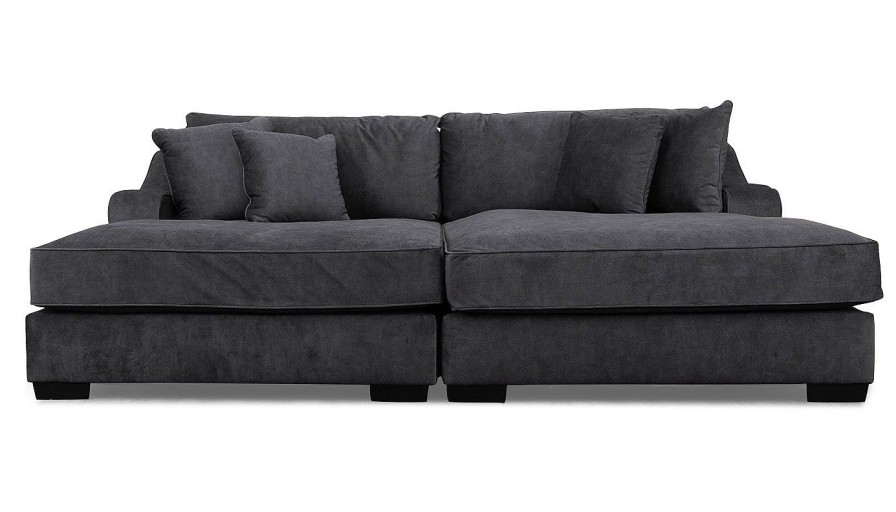 Living Room Dallas Sofa Company Upholstered Collections | Spartan Grey Xxl Chaise Lounge