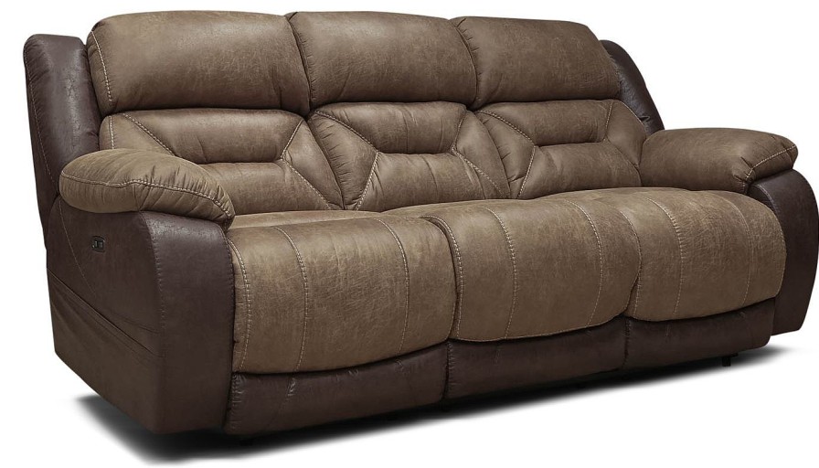 Living Room Dallas Sofa Company Reclining Sofas | Houston Two-Tone Power Sofa