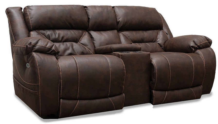 Living Room Dallas Sofa Company Reclining Loveseats | Houston Ii Chocolate Power Loveseat