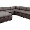 Living Room Dallas Sofa Company Leather Collections | City Limits Leather 5Pc Sectional & Ottoman