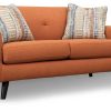 Living Room JB Home Upholstery Upholstered Loveseats | Carol Orange Loveseat