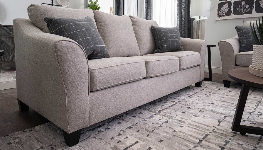 Living Room Dallas Sofa Company Upholstered Collections | Denton Putty Sofa & Loveseat