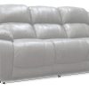 Living Room Dallas Sofa Company Leather Sofas | Galveston Grey Power Sofa