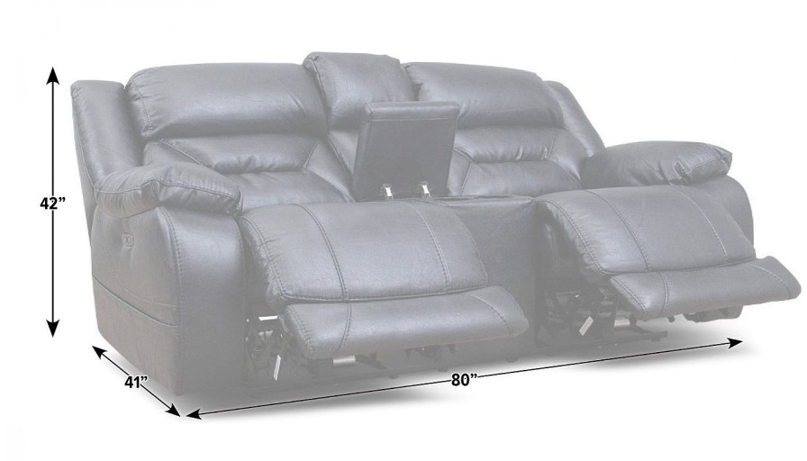 Living Room Dallas Sofa Company Reclining Loveseats | Houston Navy Power Loveseat