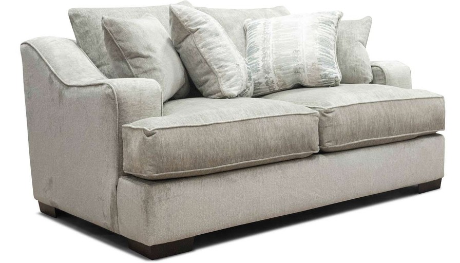 Living Room Dallas Sofa Company Upholstered Loveseats | Spartan Taupe Loveseat