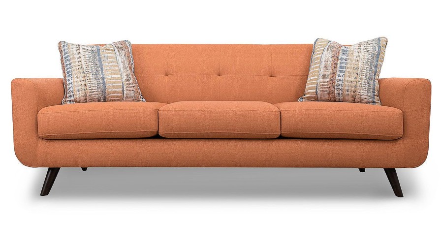 Living Room JB Home Upholstery Upholstered Sofas | Carol Orange Sofa