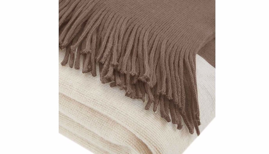 Accents Olliix | Stockholm Faux Cashmere Taupe Throw