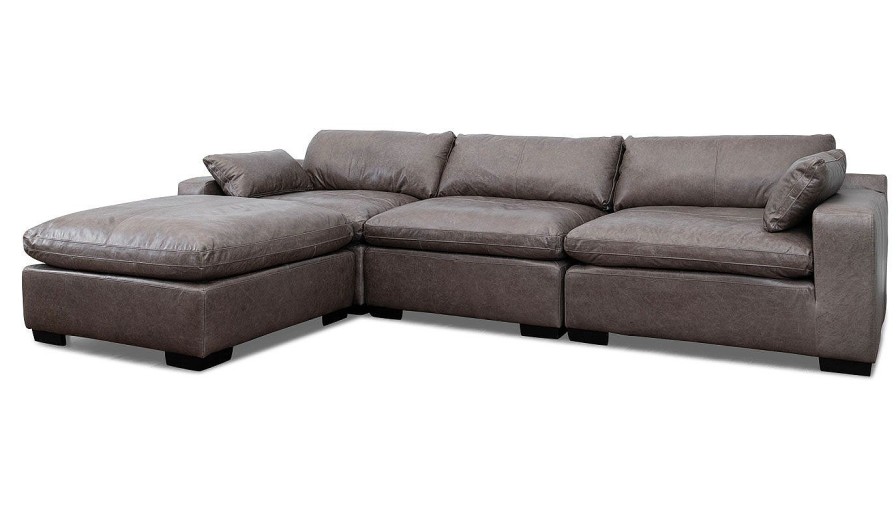 Living Room Dallas Sofa Company Leather Collections | City Limits Leather Super Sofa & Ottoman