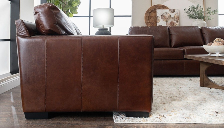 Living Room Dallas Sofa Company Leather Loveseats | Avalon Loveseat