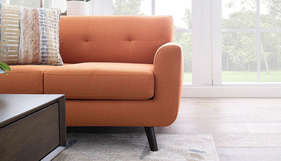 Living Room JB Home Upholstery Upholstered Collections | Carol Orange Sofa & Loveseat