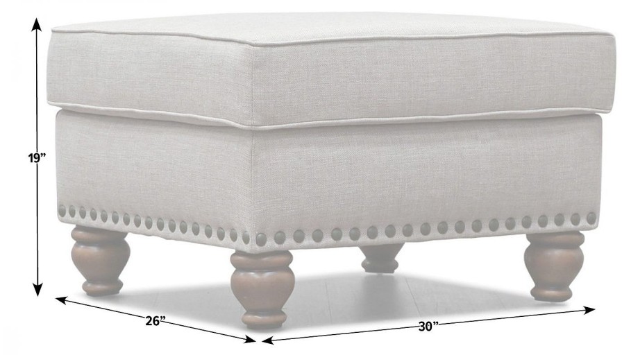 Living Room Dallas Sofa Company Upholstered Ottomans | Corliss Iv Ottoman