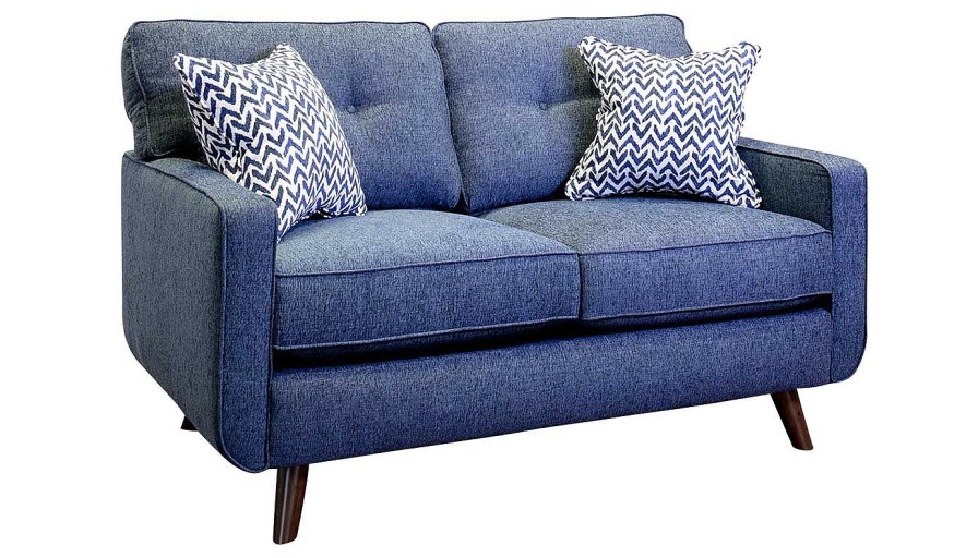 Living Room JB Home Upholstery Upholstered Loveseats | Hollywood Denim Loveseat