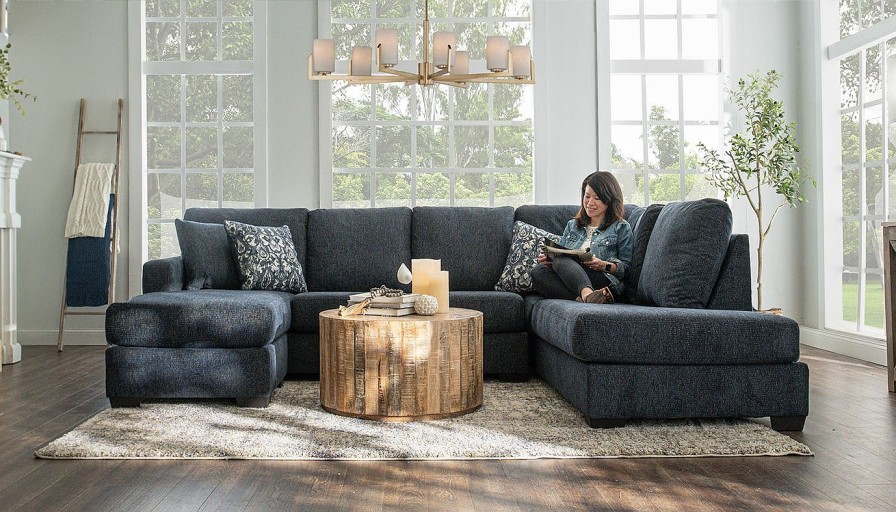 Living Room Dallas Sofa Company Upholstered Collections | Abbott Dual Chaise Sectional