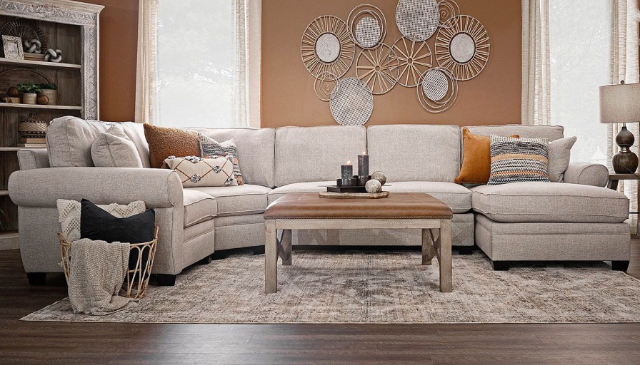 Living Room JB Home Upholstery Upholstered Collections | Pierce Studio Sectional With Right Facing Chaise