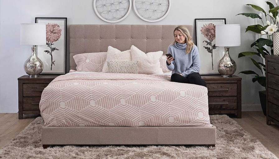 Bedroom Home Zone Furniture Queen Beds | Dolce Beige Queen Bed