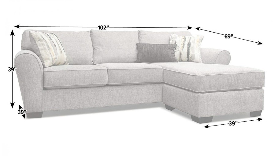 Living Room JB Home Upholstery Upholstered Collections | Brazos Sofa With Chaise