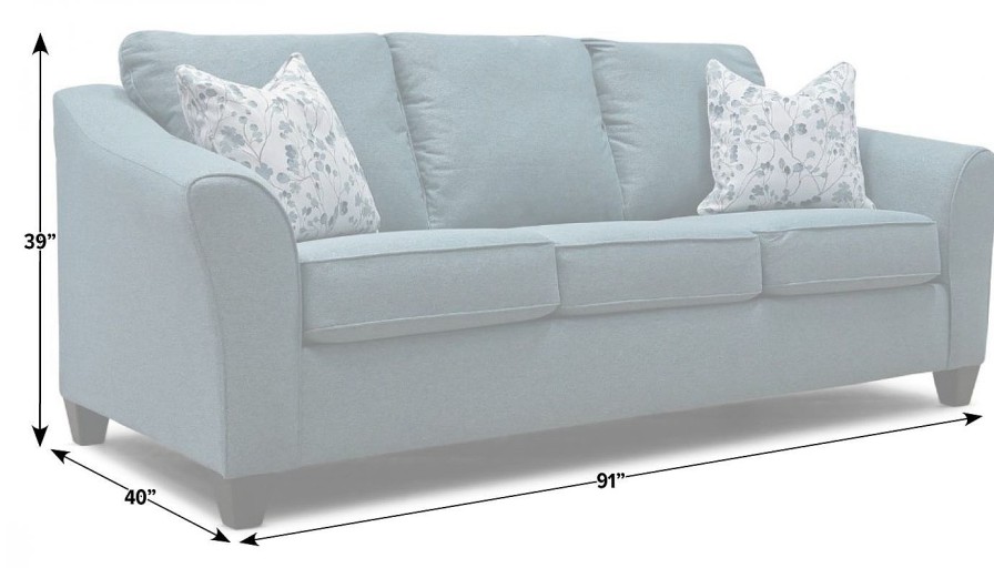 Living Room Dallas Sofa Company Upholstered Sofas | Denton Seafoam Sofa