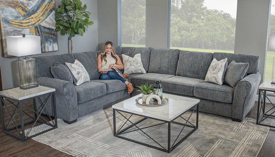 Living Room Home Zone Furniture Upholstered Collections | Hermes Studio Sectional