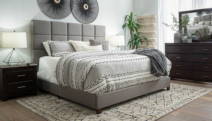 Bedroom Home Zone Furniture Queen Beds | Dolce Grey Queen Bed