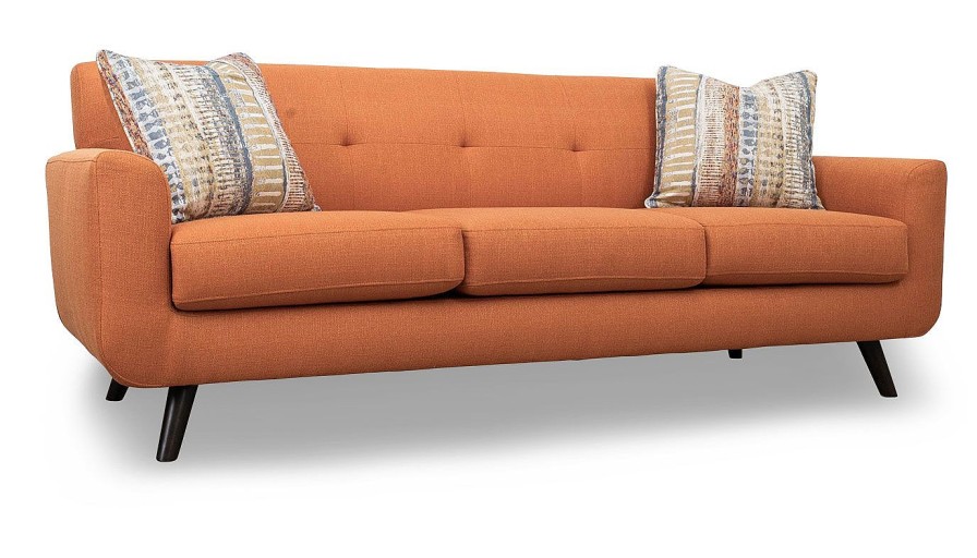 Living Room JB Home Upholstery Upholstered Sofas | Carol Orange Sofa