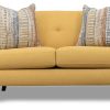 Living Room JB Home Upholstery Upholstered Loveseats | Carol Mustard Yellow Loveseat