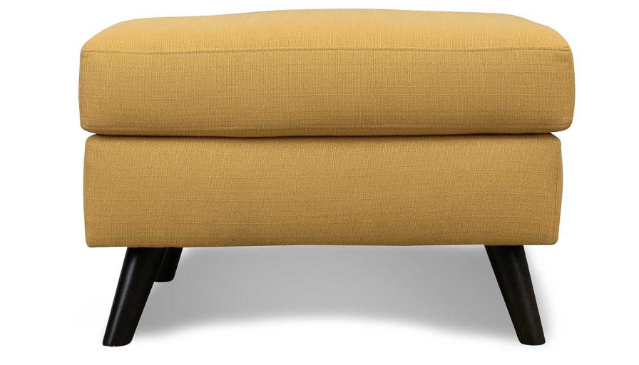 Living Room JB Home Upholstery Upholstered Ottomans | Carol Mustard Yellow Ottoman