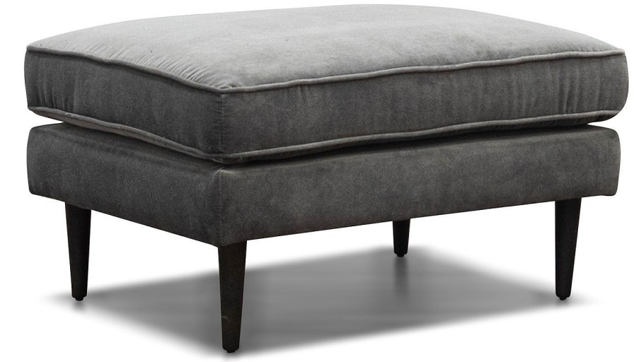 Living Room JB Home Upholstery Upholstered Ottomans | Metro Grey Ottoman