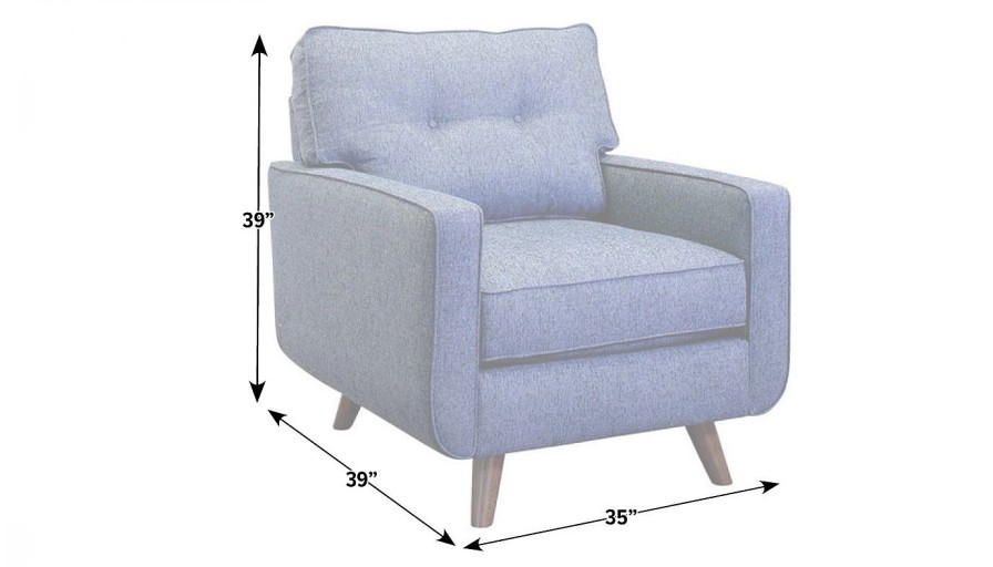 Living Room JB Home Upholstery Upholstered Chairs | Hollywood Denim Chair