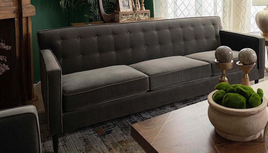 Living Room JB Home Upholstery Upholstered Collections | Metro Grey Sofa & Loveseat