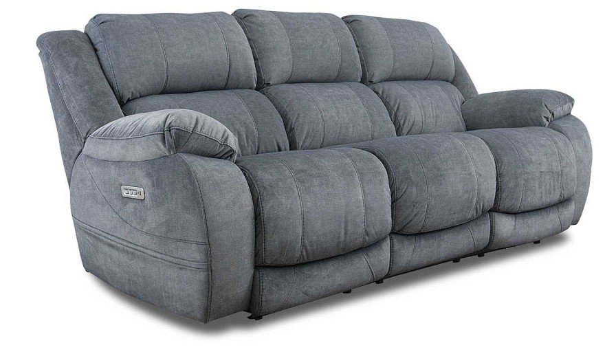 Living Room Dallas Sofa Company Reclining Sofas | Port Arthur Ii Grey Triple Power Sofa