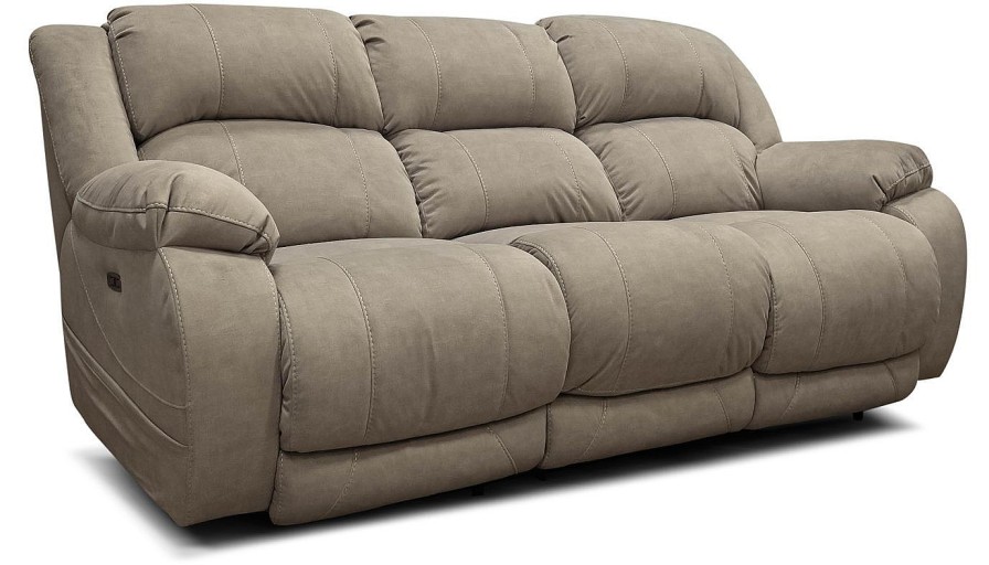 Living Room Dallas Sofa Company Reclining Sofas | Port Arthur Khaki Power Sofa